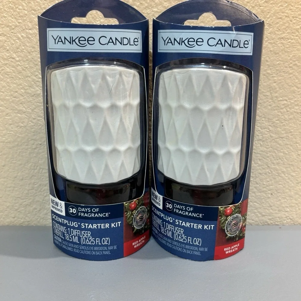 Yankee Candle Red Apple Wreath Scent Plug In Starter Kit Set Of 2 Aromatherapy